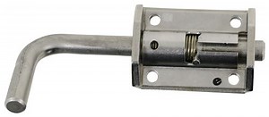 Spring Latch w/ Cover and Holdback - 4 Hole - 2-7/8" x 2" - Stainless Steel Paneloc Trailer Door Lat
