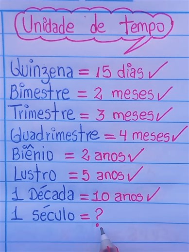 UNIDADES DE TEMPO #student #mathematics #mathsucks #math #mathstudent | Math