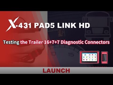 Launch X431 PAD5 LINK HD Test WABCO EBS via Trailer 16+7+7 Diagnostic Connector-LaunchX431.fr