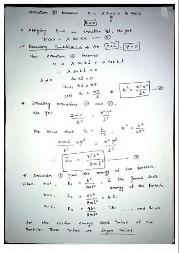 Particle in a one dimensional box
