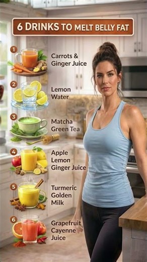 6 Drinks That Burn Belly Fat Fast l (Backed by Science!) #youtubeshorts #weightloss
