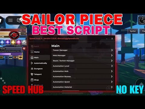 Sailor Piece Script No Key — Auto Farm, Auto Dungeon, Infinite Tower, Kill Aura, Moon Slayer Event