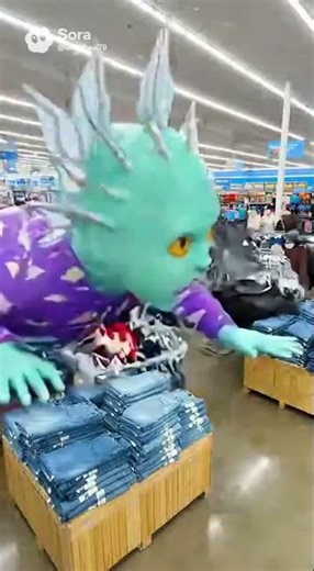 Alien baby invades Walmart! #funny #walmart #baby #trending #memes #shorts