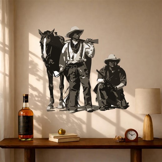 Wall Decal Westerner Cowboy Wall Art Z5414 - Etsy