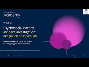 Webinar: Psychosocial Hazard Investigation Techniques: Integration or Separation?