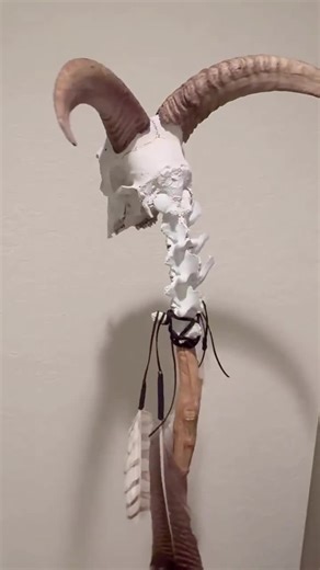 Necromancer Staff - Warlock Staff - Dark Wizard Staff - Handmade With Ram Skull Bone for Renassiance Faire, LARP, & Cosplay - Etsy