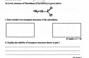 A) Lewis structure of Nitroethene (CH2​CHNO2​) is given below.... | Filo