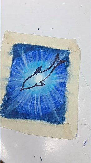 How to Draw an Underwater Dolphin 🌊🐬 | Oil Pastel Art Tutorial for Beginners