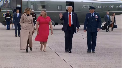 Trump departs the U.S. for a state visit to England