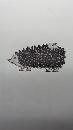 How to draw a hedgehog? Easy drawing!