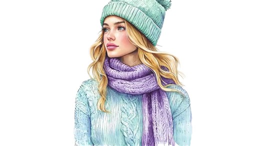 Northern Lights Winter Watercolor Clipart Arctic Animals Igloo Snowy Landscape Cozy PNG Art Set