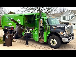Prairie Land Disposal International Split Labrie Expert MSL Garbage Truck