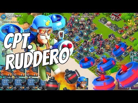 I tried out Cpt. Ruddero's Offensive Skills. (Boom Beach)