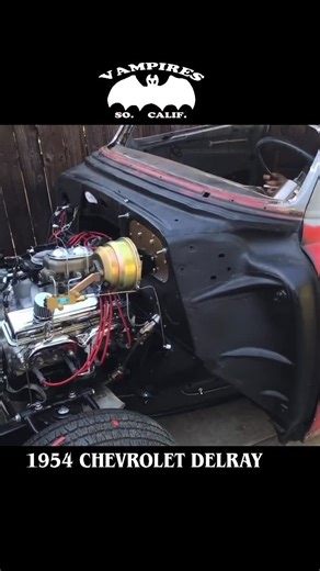 54 Chevy on Instagram: "#54chevy #383 @blueprint_engines #tbt right after my engine and drivetrain install, open exhaust manifolds"