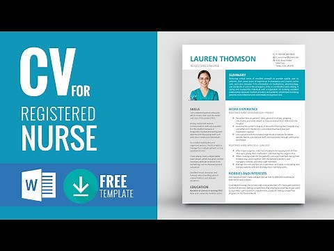 Nurse CV in MS Word I How to Create Medical Resume 2022 ⬇ DOWNLOAD FREE