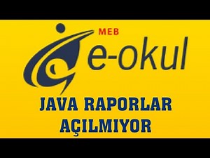 E-Okul Java Raporları Açılmıyor Sorunu Çözümü