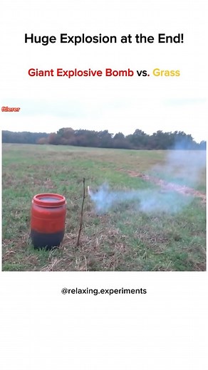 relaxing.experiments™ on Instagram: "Watch the Huge explosion 💥 in the End 😶‍🌫️ The biggest explosive vs Grass How big will be the explosions crater? 👉Comment now These are not my clips Credits: youtube.com/TheOftler #explosives #vs #grass #explosion #crater #relaxingexperiments"