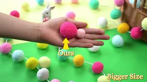 XmasExp Christmas Pom Pom Garland Decorations, Large Felt Ball Garland for Mantle, Indoor Home Decor, Tree Ornaments, Kids Room and Party Hanging Decor, 1.57" 13 Ft.