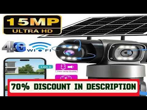 Why Everyone’s Talking About This Product! V380PRO 3 Lens WiFi Solar Camera 15MP 360 Outdoor Water