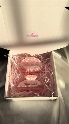 Custom Hair Clips in Size M with Silver Fonts