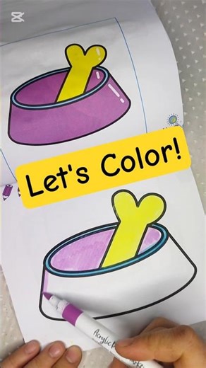 ASMR Coloring Puppy Bone 🦴🐶 | Cute & Relaxing Art