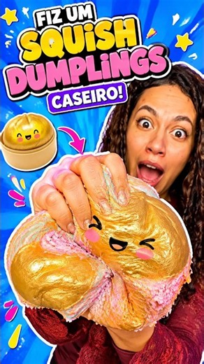 Fiz um Dumpling Squishy caseiro e deu errado?😭#diy #squishy #tutorial