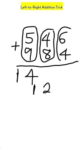 Mind-Blowing Left-to-Right Addition Trick! 🤯 #mathhacks #addition
