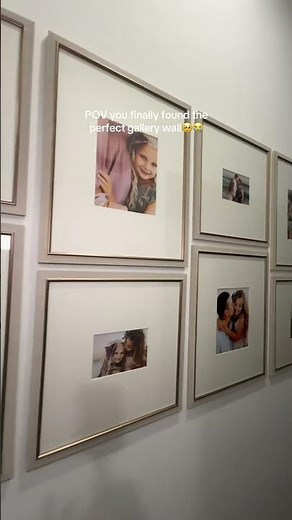 This is the ivory and gold frame option; the easiest gallery wall-it comes with a paper template