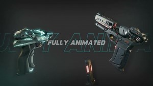 Sci-Fi Weapons - Neon SciFi Firearms with 5 Skins per Weapon