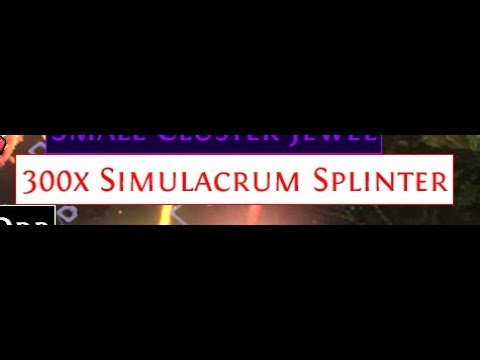 PoE1 3.27 300 Sim Splinters every map guaranteed!