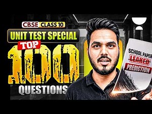 Top 100 Most Important Questions | Unit Test Class 10 Maths | Abhinay Sir