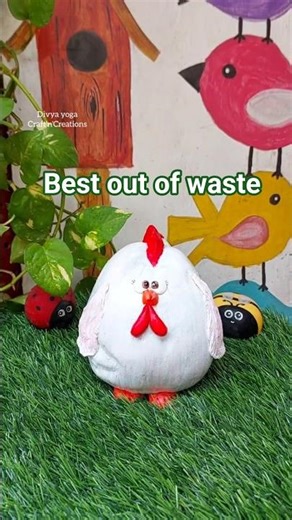 Quick Garden decor idea 💡 from waste 🍃#diycrafts #youtubeshorts