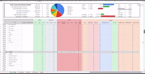Construction Bid Planner Template - Excel & Google Sheets Compatible, Project Management Template, Digital Contractor Estimate Builder - Etsy