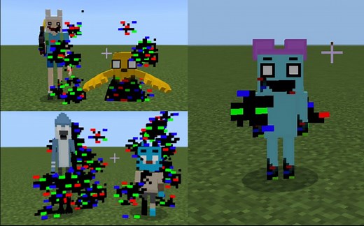 我的世界pibby错误化模组，添加了更多错误化人物，模型都十分还原