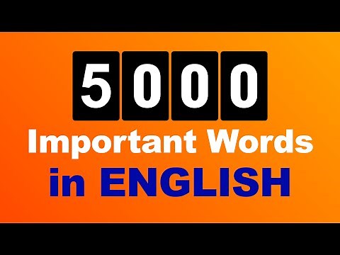 5000 Most Important Common Words in English