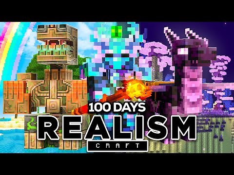 I Survived 100 Days In REALISMCRAFT 2.0 In Minecraft Bedrock!