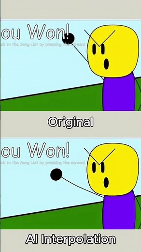 Original VS AI Interpolation (In Step!) #shorts