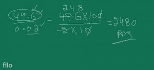 In general, to divide two decimal numbers, convert the divisor ... | Filo