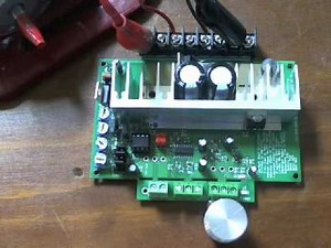 Test video for 12v-48v dc motor speed controller 25A or 50A