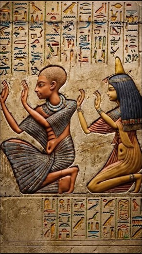 The Art of Worship: Ancient Egyptian Carvings Explained 🎨 #shorts