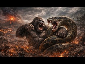 King Kong vs Titanoboa EPIC Jungle Battle of Titans Primal War!