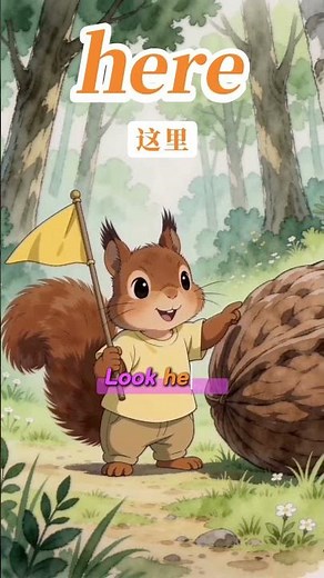 Sight Word: HERE | Teach Kids to Direct Attention 🐿️ | Teacher & Parent Guide