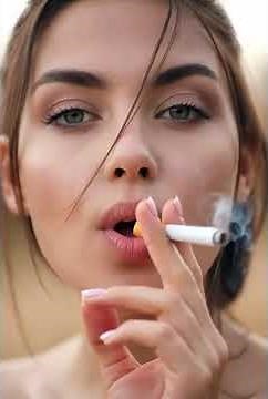 Close-up: nice smoking style #aesthetic #smoking #aivideo #smokingcigarettes #cigarettes
