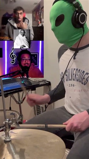 goofy ahh alien with @PlanetsOnPiano #drummer #alien #meme #drumvideo #music #drumming