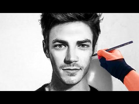 The Flash Drawing The Flash ?!! (Grant Gustin) - FREE Art Tutorials (link in desc)