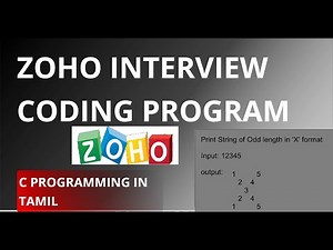 3. ZOHO Interview Coding Questions| Print Odd-Length Strings in 'X' Format | C Program for Beginners