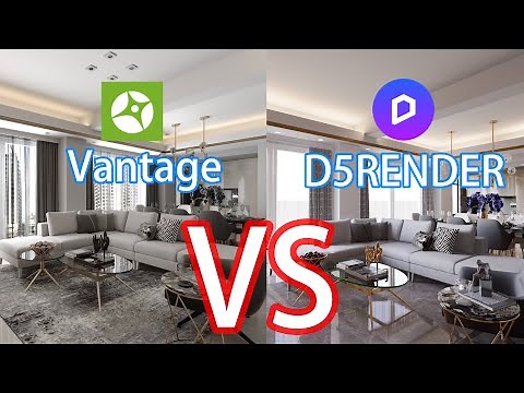 「Render Showdown 5」Chaos Vantage VS D5Render 1.7.1 Interior Render Quality Compare! Who's better?