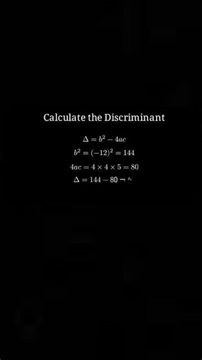 Solving Quadratic Equations Using Quadratic Formula