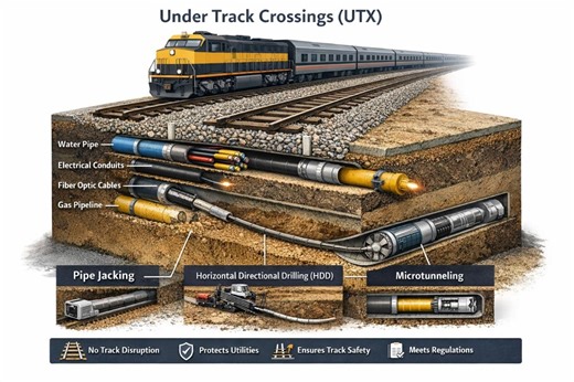 Under Track Crossings | Safe Utility Installation Beneath Railways
