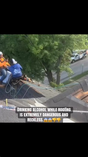 Brunno Batista on Instagram: "Drinking alcohol while performing work in a hazardous environment such as a roof is indeed dangerous and reckless.😱😱👎👎 It severely impairs judgment, balance, and reaction time, significantly increasing the risk of falls and other serious accidents. Furthermore, it is generally illegal due to various regulations. Occupational Safety and Health Administration (OSHA) Regulations: OSHA's General Duty Clause requires employers to provide a safe workplace free from re